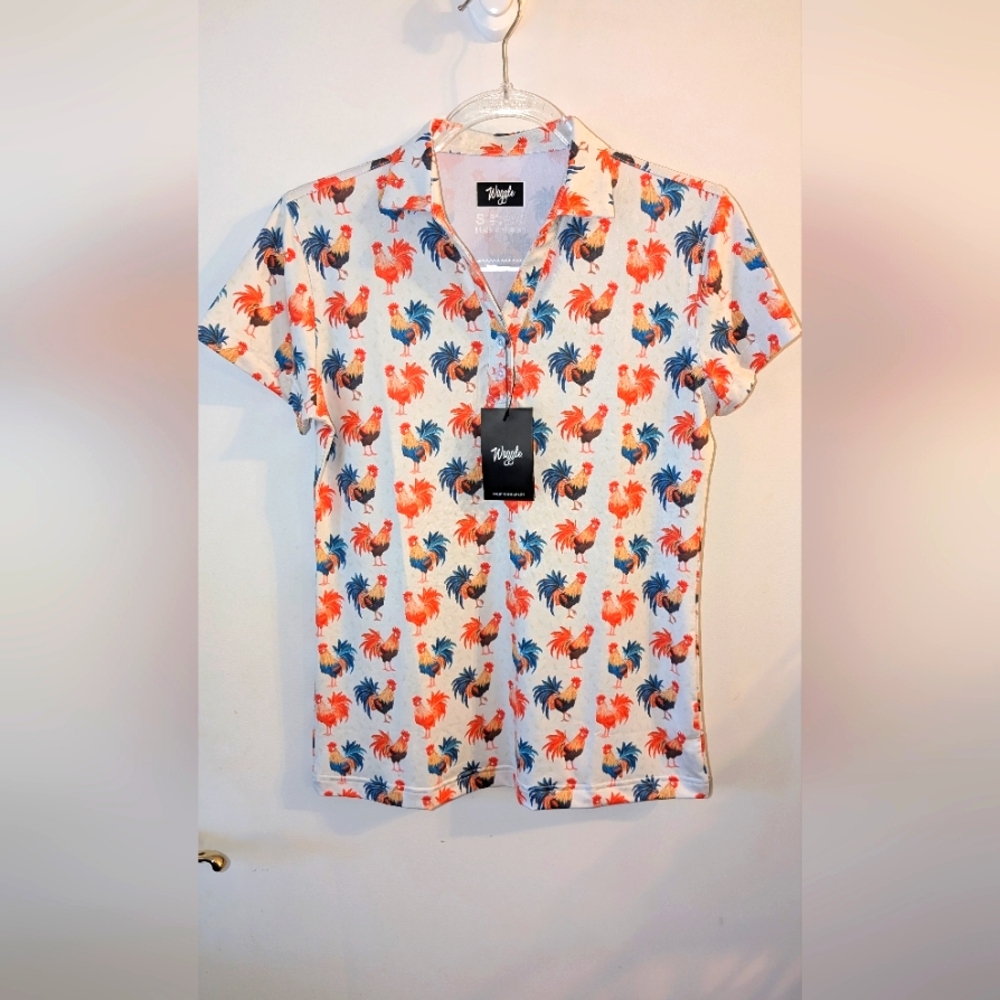 Waggle Rooster Shirt Size Small Women's GOLF